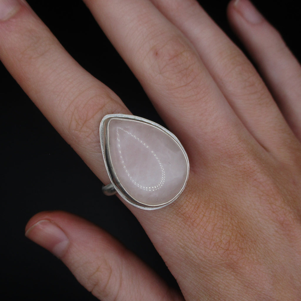 pink teardrop ring