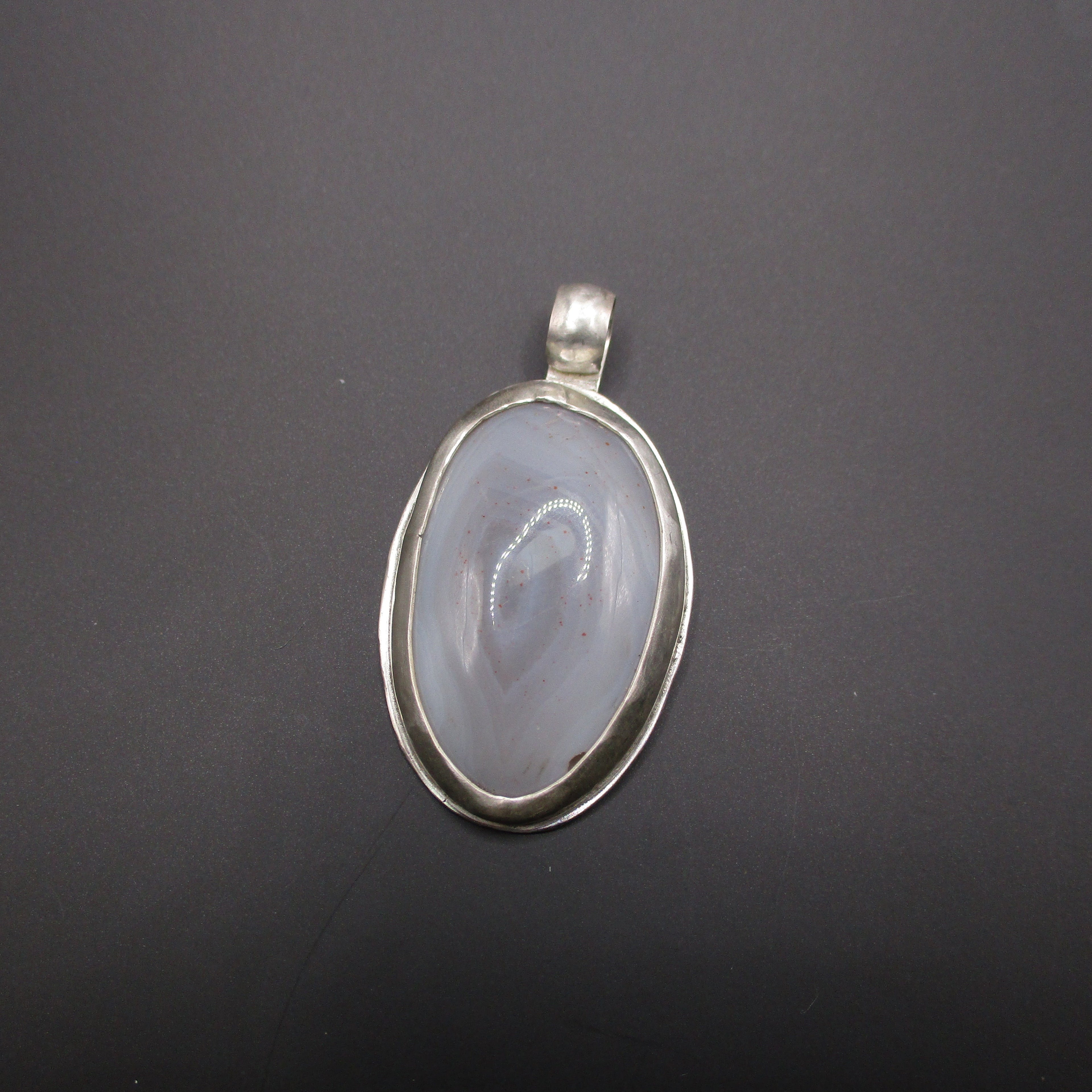 grey oval pendant