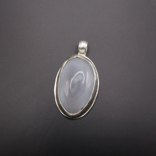 grey oval pendant