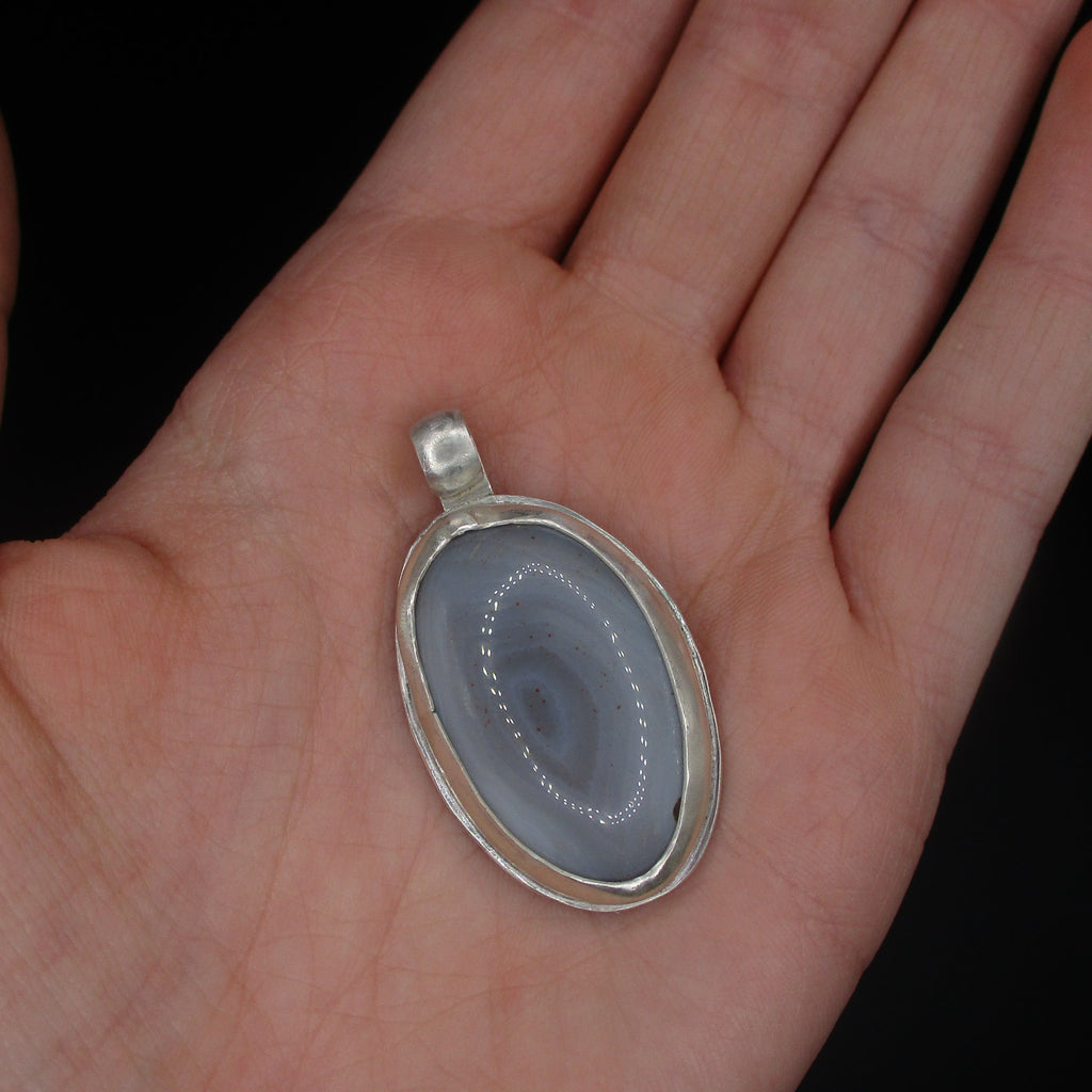 grey oval pendant