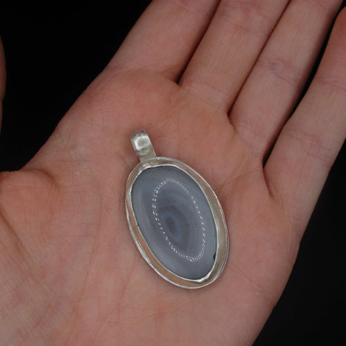 grey oval pendant