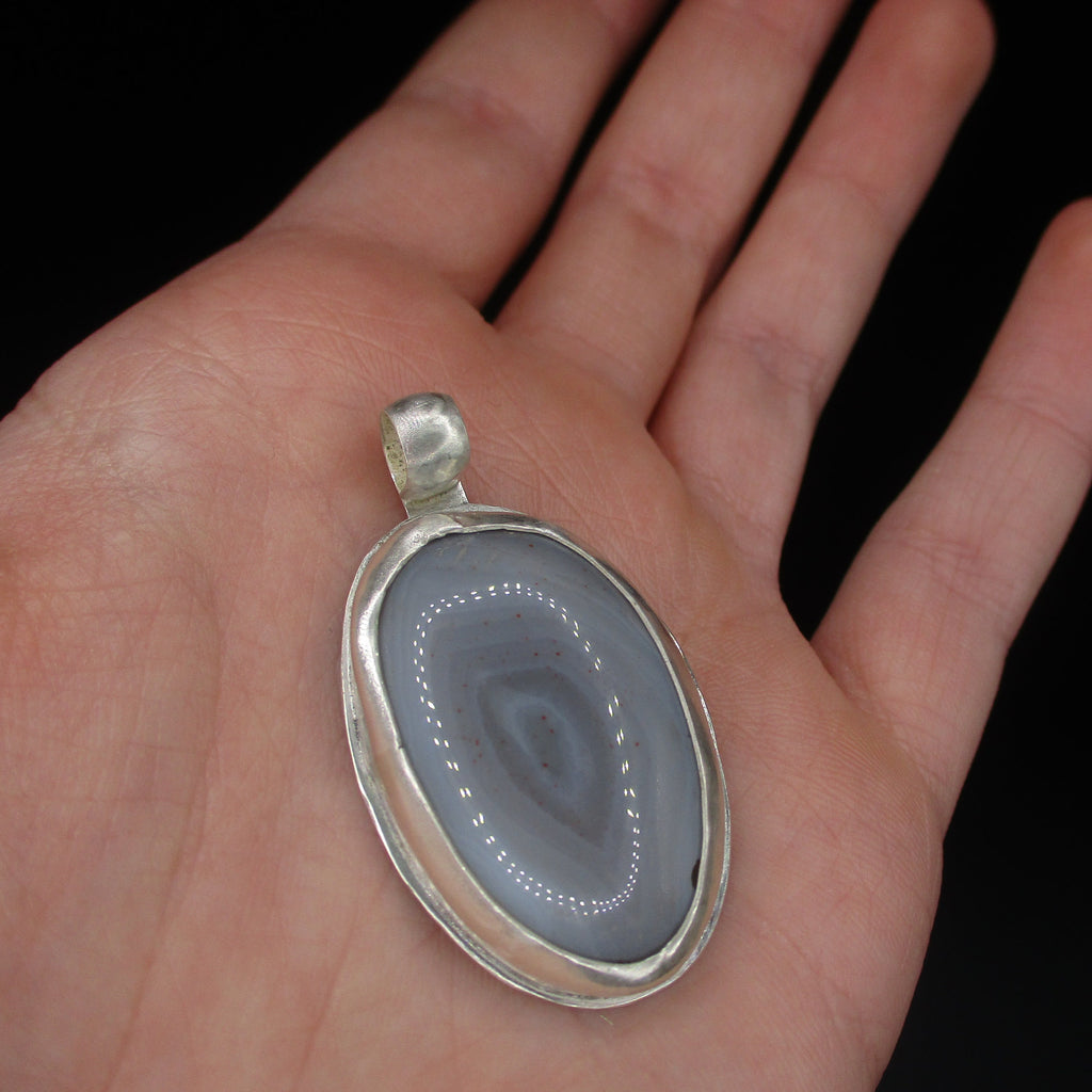 grey oval pendant