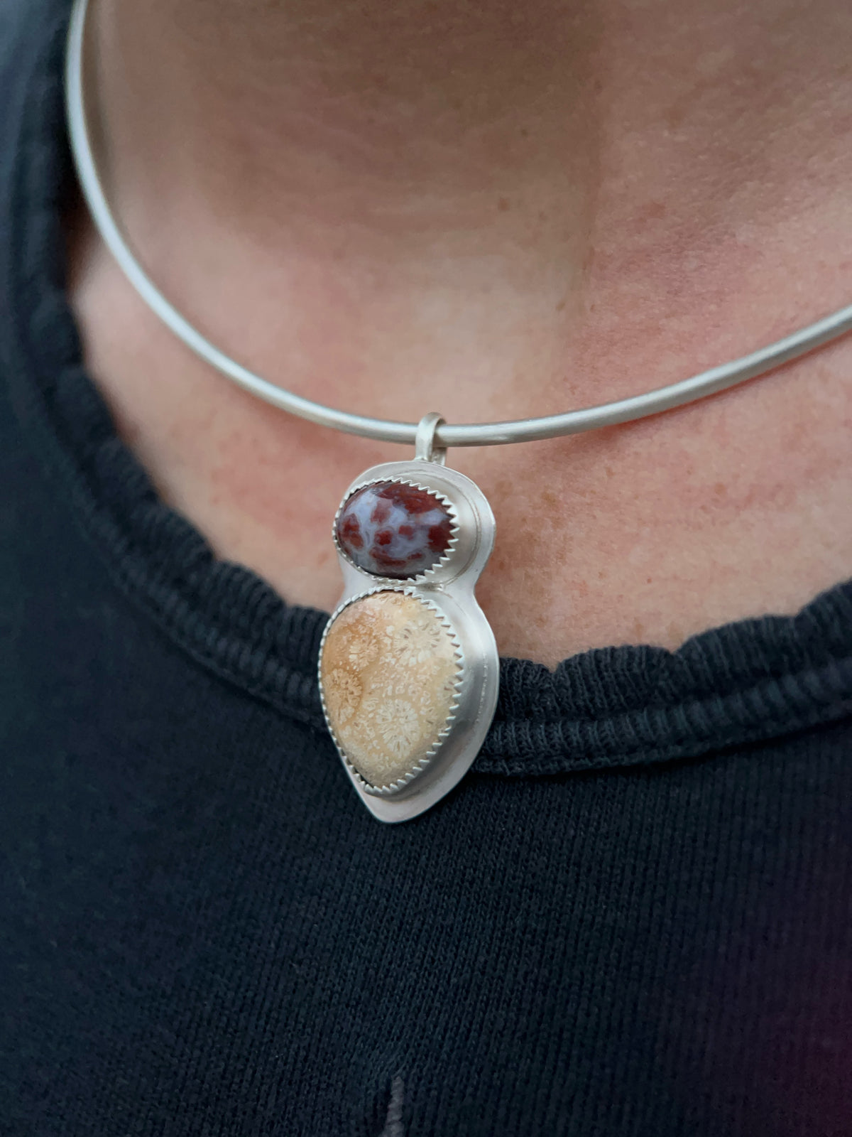 DUAL STONE PENDANT